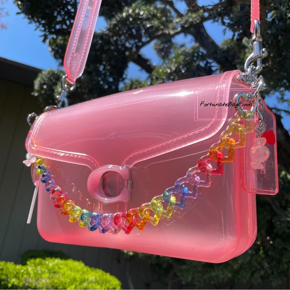 TRIPLE HEARTS True Rainbow Jelly Resin Bag Strap Novelty Bag Strap Kawaii Y2K - Picture 2 of 9